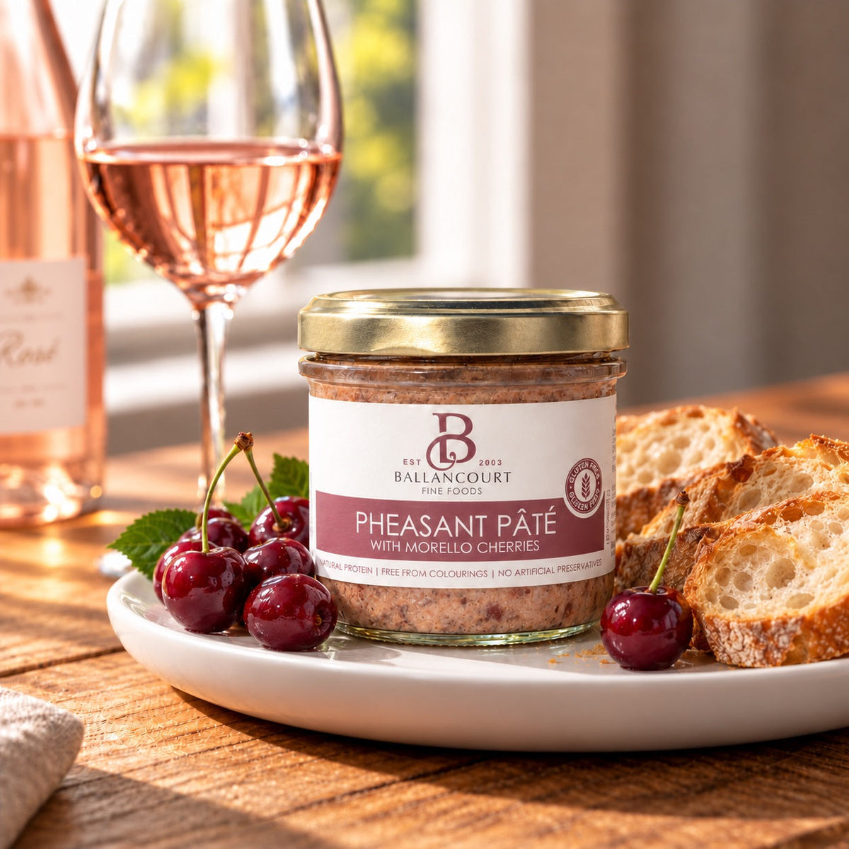 Ballancourt Pheasant Pâté with Morello Cherries 180g