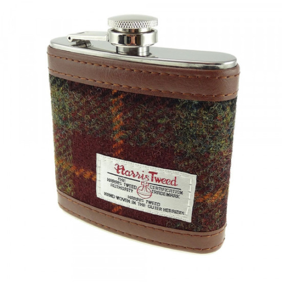 Harris Tweed Hip Flask 6oz 