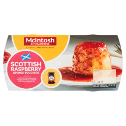 McIntosh of Strathmore Scottish Raspberry Sponge Puddings 210g