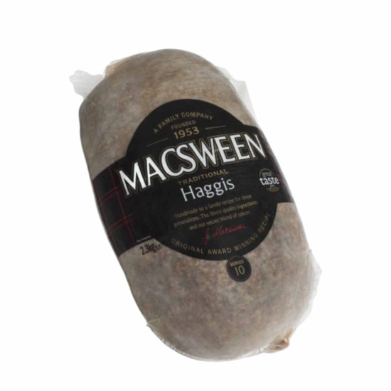 Macsween Traditional Haggis - 2.3kg Serves 10 approx Macsween Traditional Haggis - 2.3kg Serves 10 approx