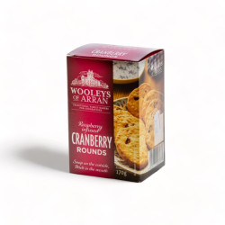 Wooleys of Arran Raspberry Infused Cranberry Rounds 170g