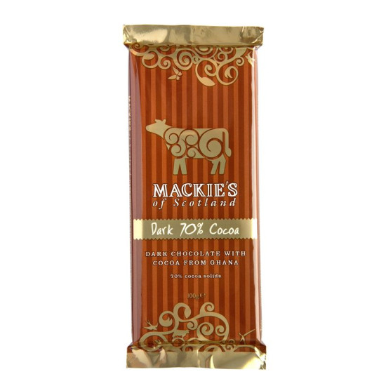 70% Cocoa Dark Chocolate Bar Mackies of Scotland 70% Cocoa Dark Chocolate Bar Mackies of Scotland