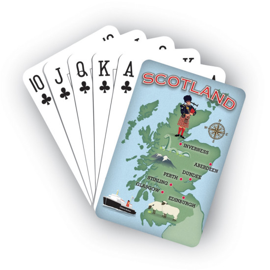  Map of Scotland Playing Card Glen Appin